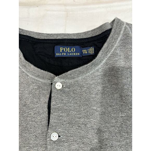 Polo Ralph Lauren Henley Sweatshirt Mens Size XXL 2XL Long Sleeve Gray - Picture 5 of 7